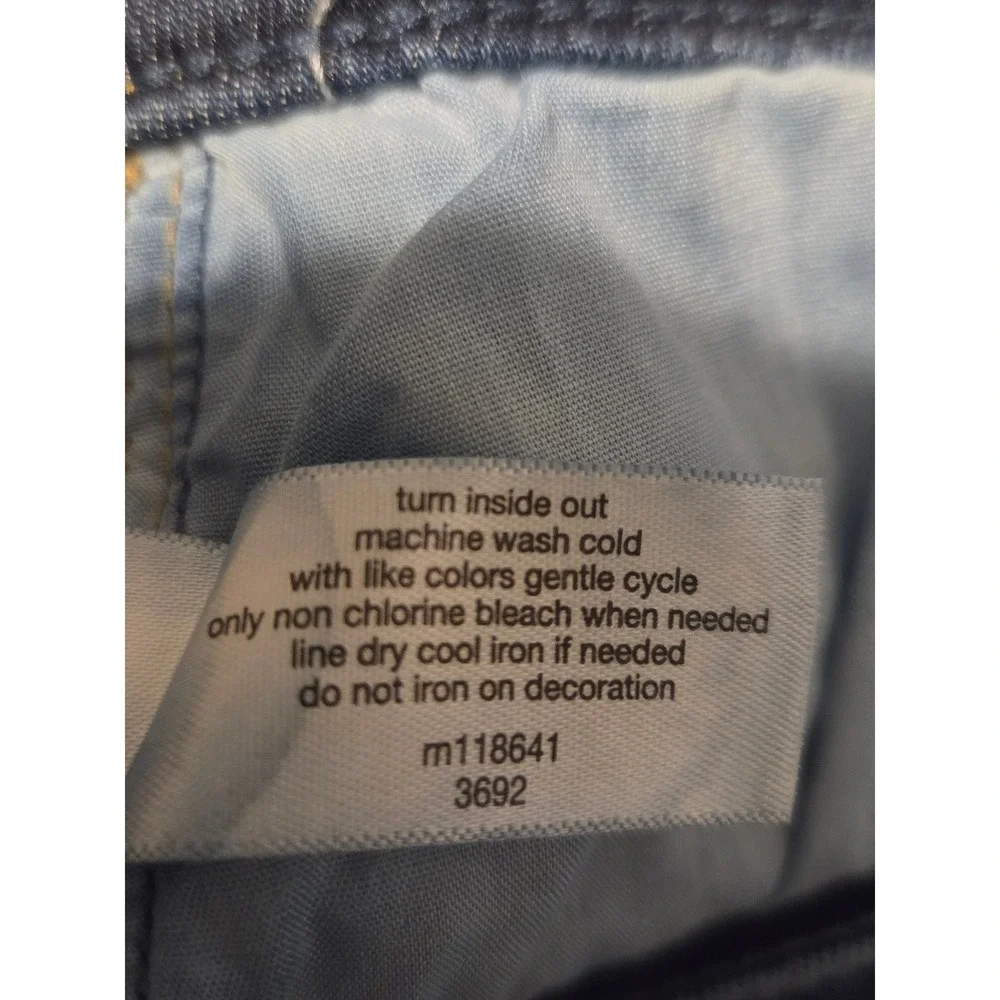 Lane Bryant Signature Fit Mid-Rise Boyfriend Embellished Cuff Jeans Blue 22 - Picture 7 of 8